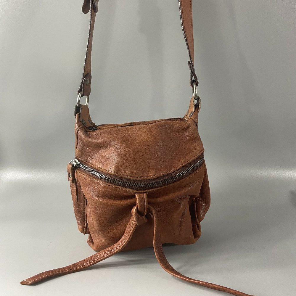 Aridza Bross Small Brown Soft Leather Crossbody Bag